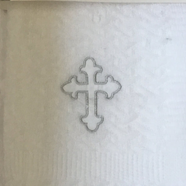 White Christening/Baptism Baby Shawl Blanket