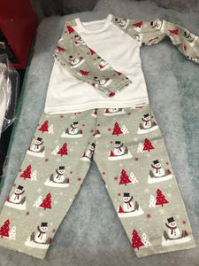 Personalised Christmas Pyjamas Snowman