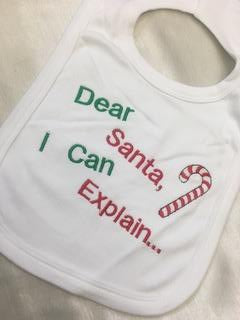 "Dear Santa I Can Explain" Bib