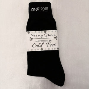 'Incase you get cold feet' Personalised Socks