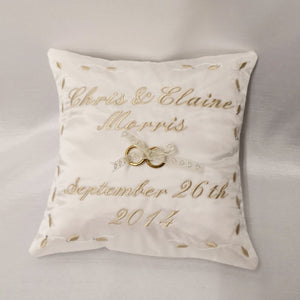 Personalised Diamante Feature Ring Cushion