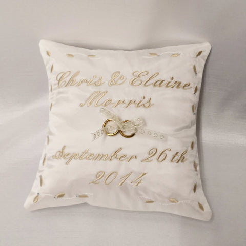 Personalised Diamante Feature Ring Cushion