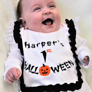 personalised baby halloween bib 1st halloween