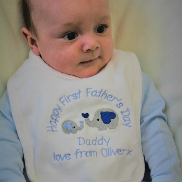 First Father's Day Bib - Pink