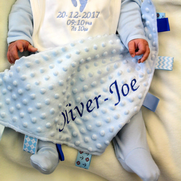 Blue Baby Taggie Comforter Blanket